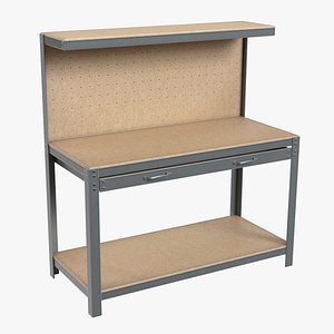 3D model garage workbench