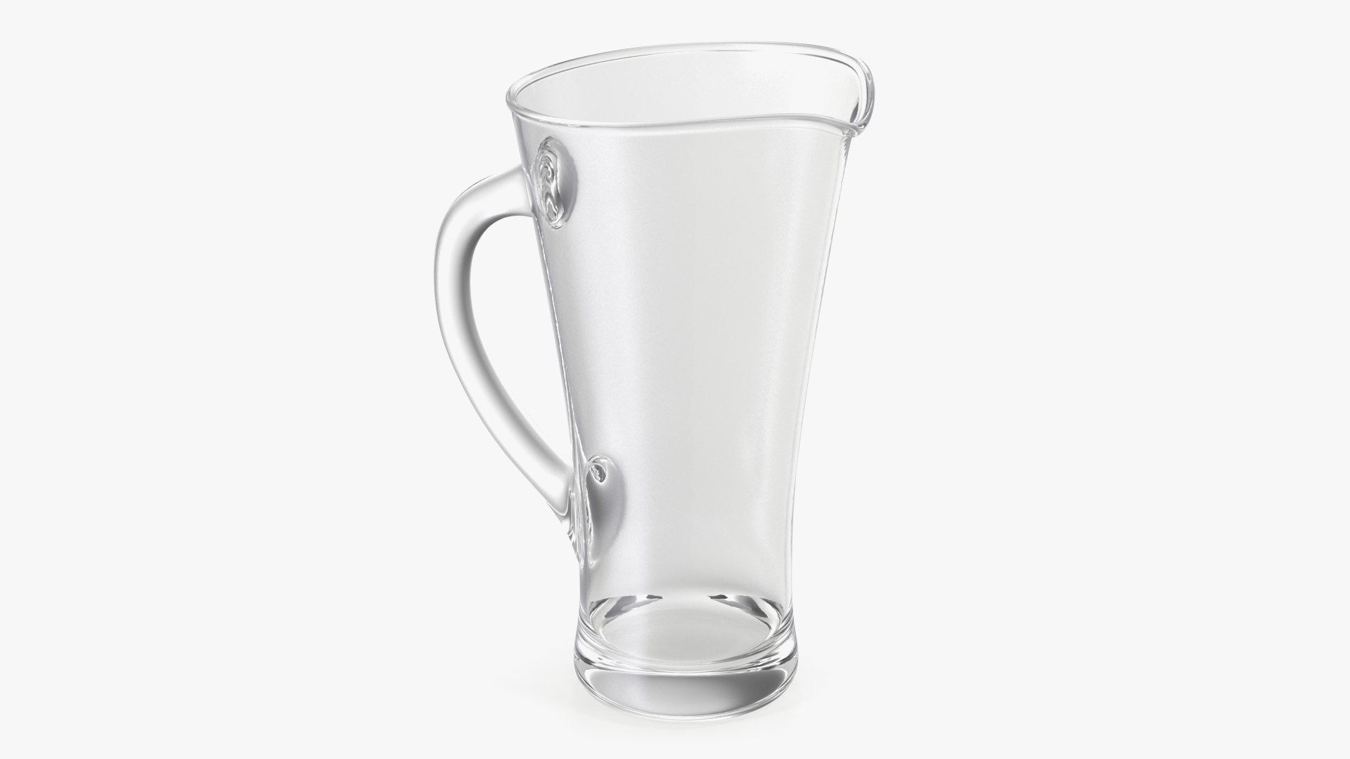 Glass Pouring Jug With Handle 3D model preview