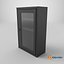 3D Metro Wall Cabinet with Glass Door Black