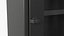 3D Metro Wall Cabinet with Glass Door Black