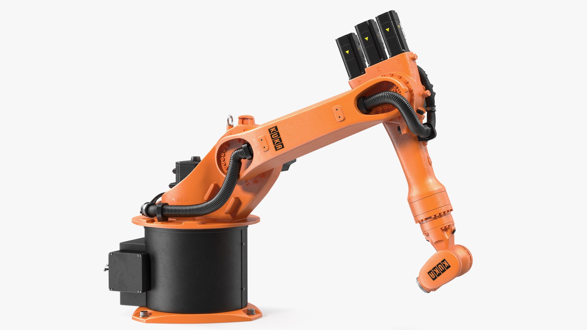 6 axis Robot Arm Kuka KR 16 3 Rigged for Cinema 4D 3D model preview