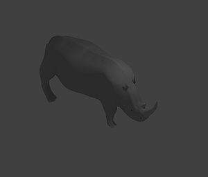 wildlife animals rhino 3D