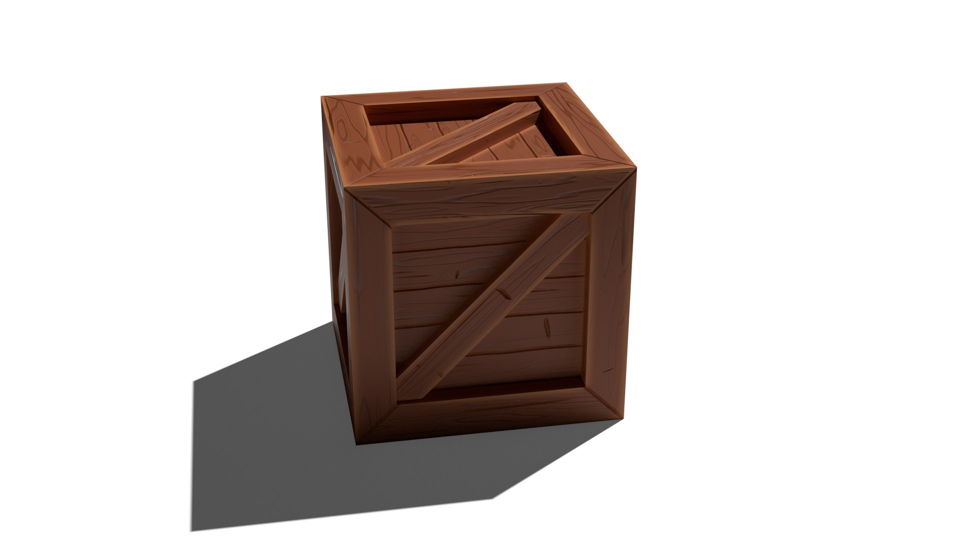 3D Model Stylized Wooden Box - TurboSquid 1981127