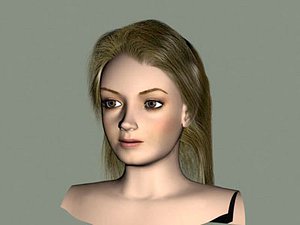 woman head 3d 3ds