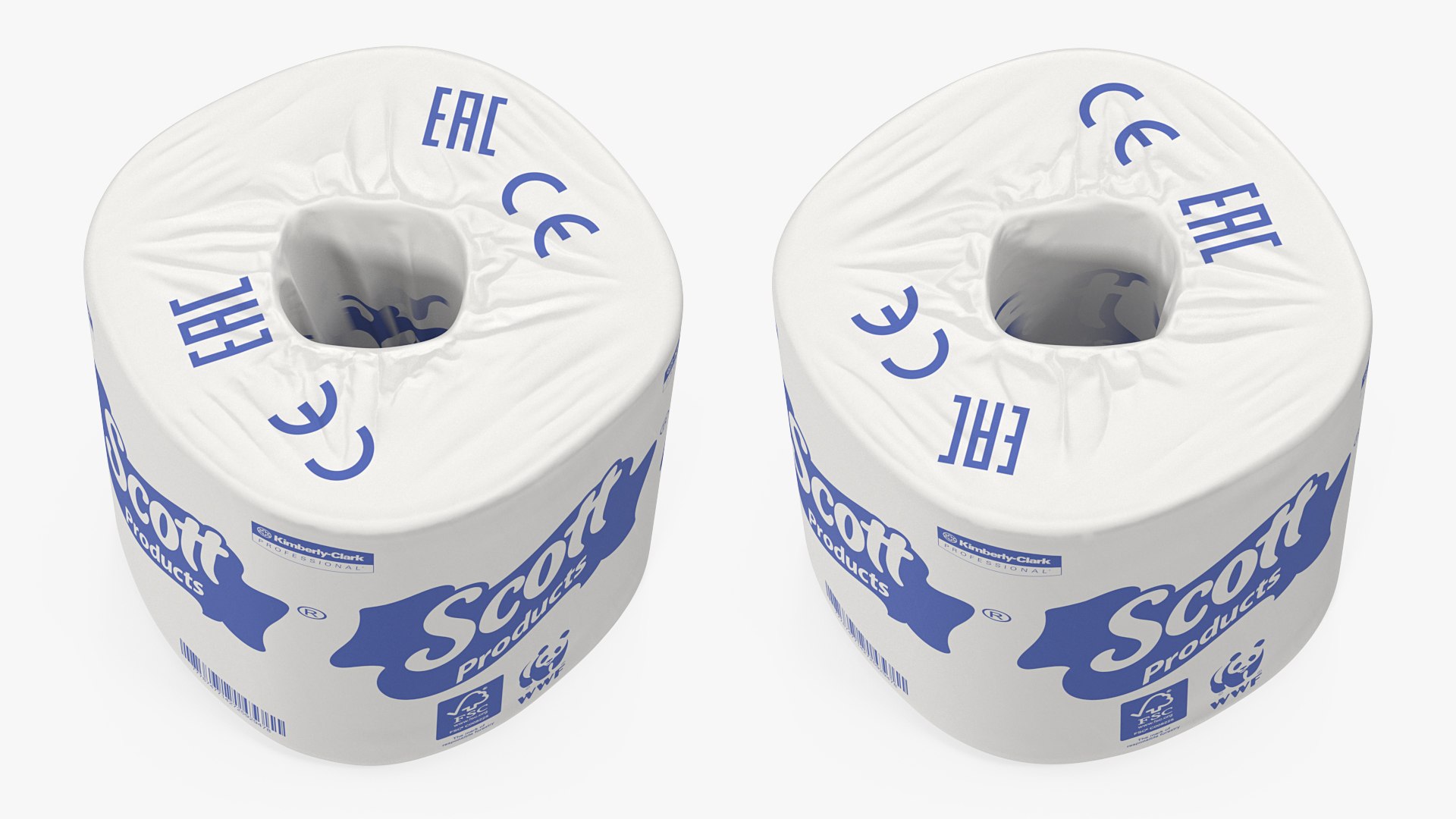 Scott Individually Wrapped Toilet Paper Roll 3D model preview