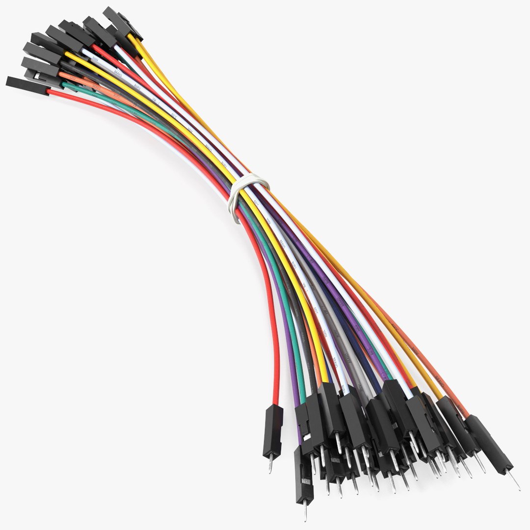 Jumper Wires Bundle Multicolored 3D model preview