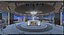 News TV Studio - Modular Broadcast Set with Curved LED Walls Anchor Desk for VP