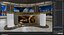 News TV Studio - Modular Broadcast Set with Curved LED Walls Anchor Desk for VP