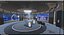 News TV Studio - Modular Broadcast Set with Curved LED Walls Anchor Desk for VP