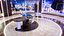 News TV Studio - Modular Broadcast Set with Curved LED Walls Anchor Desk for VP