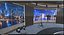 News TV Studio - Modular Broadcast Set with Curved LED Walls Anchor Desk for VP