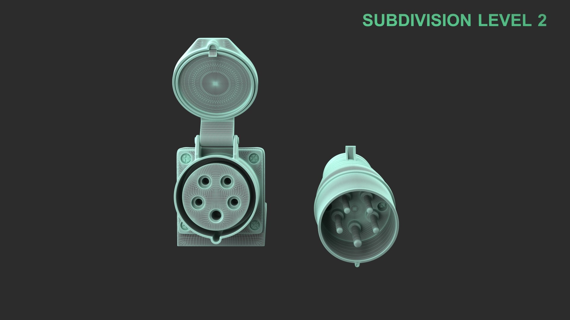 3D Three Phase Plug and Socket https://p.turbosquid.com/ts-thumb/L0/6tqeZJ/BV/wireframe_0002/jpg/1758778050/1920x1080/fit_q87/4513764e0d931ae58f97928bcf9ec9b1a47ce686/wireframe_0002.jpg
