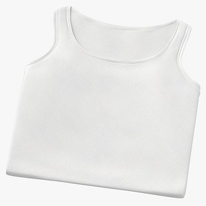 Sleeveless Folded Male Type 02 Blank White and Branded Heather