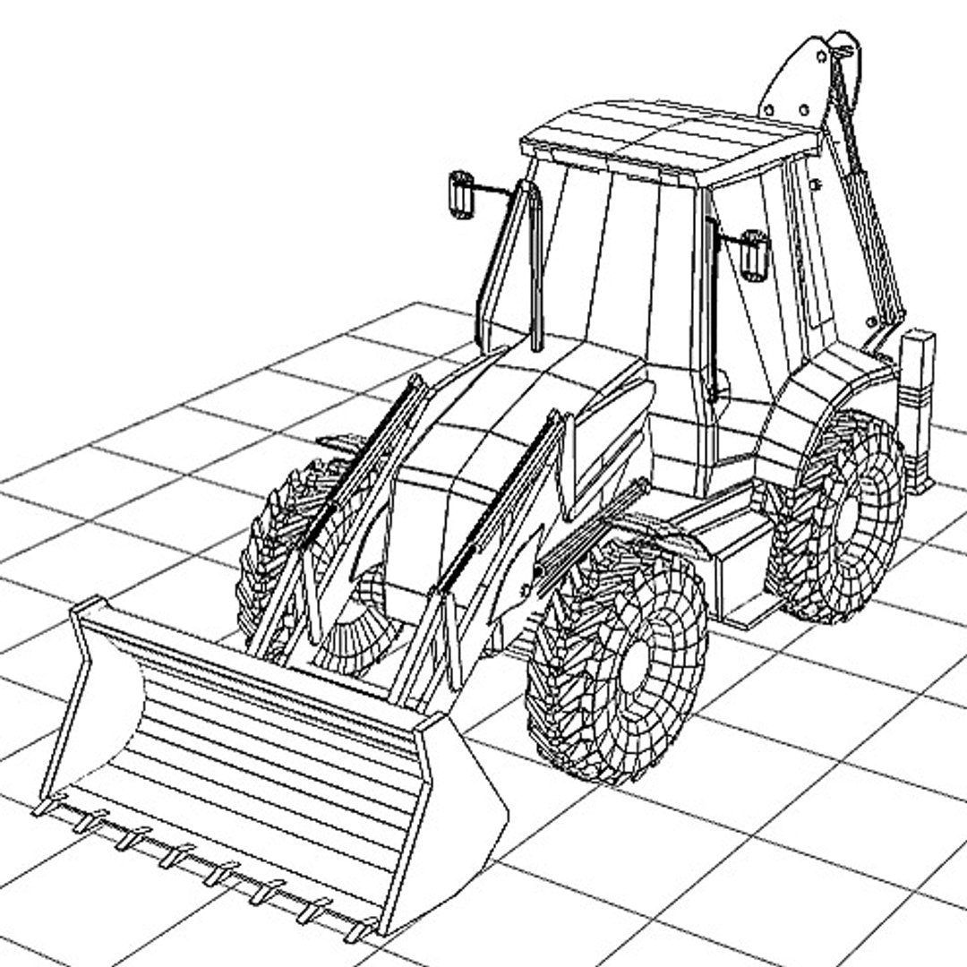3ds backhoe loader