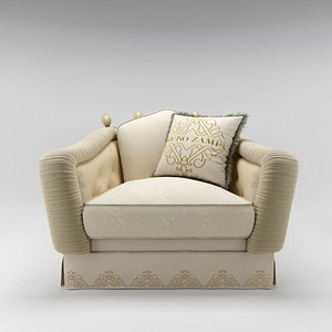 3ds max bruno zampa achille armchair