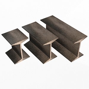 Iron Beams Set 3D model