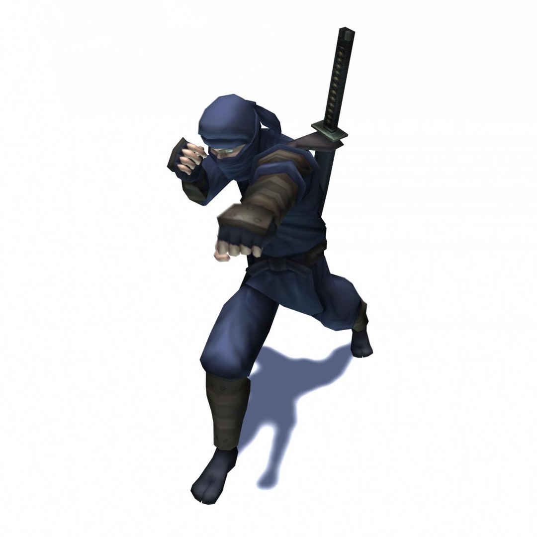 3d Ninja Assassin Rigged Animation Character Model
