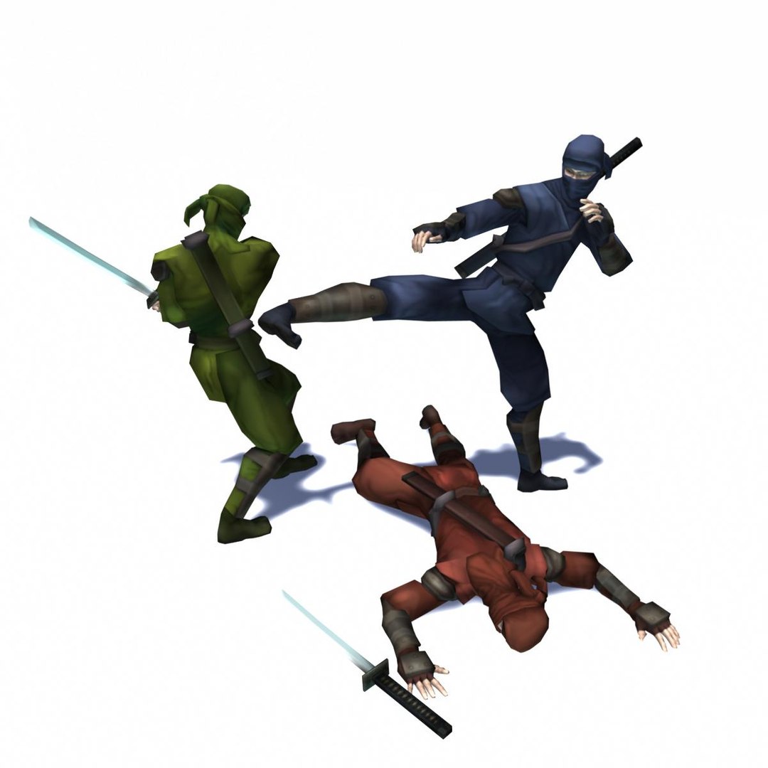 3d Ninja Assassin Rigged Animation Character Model
