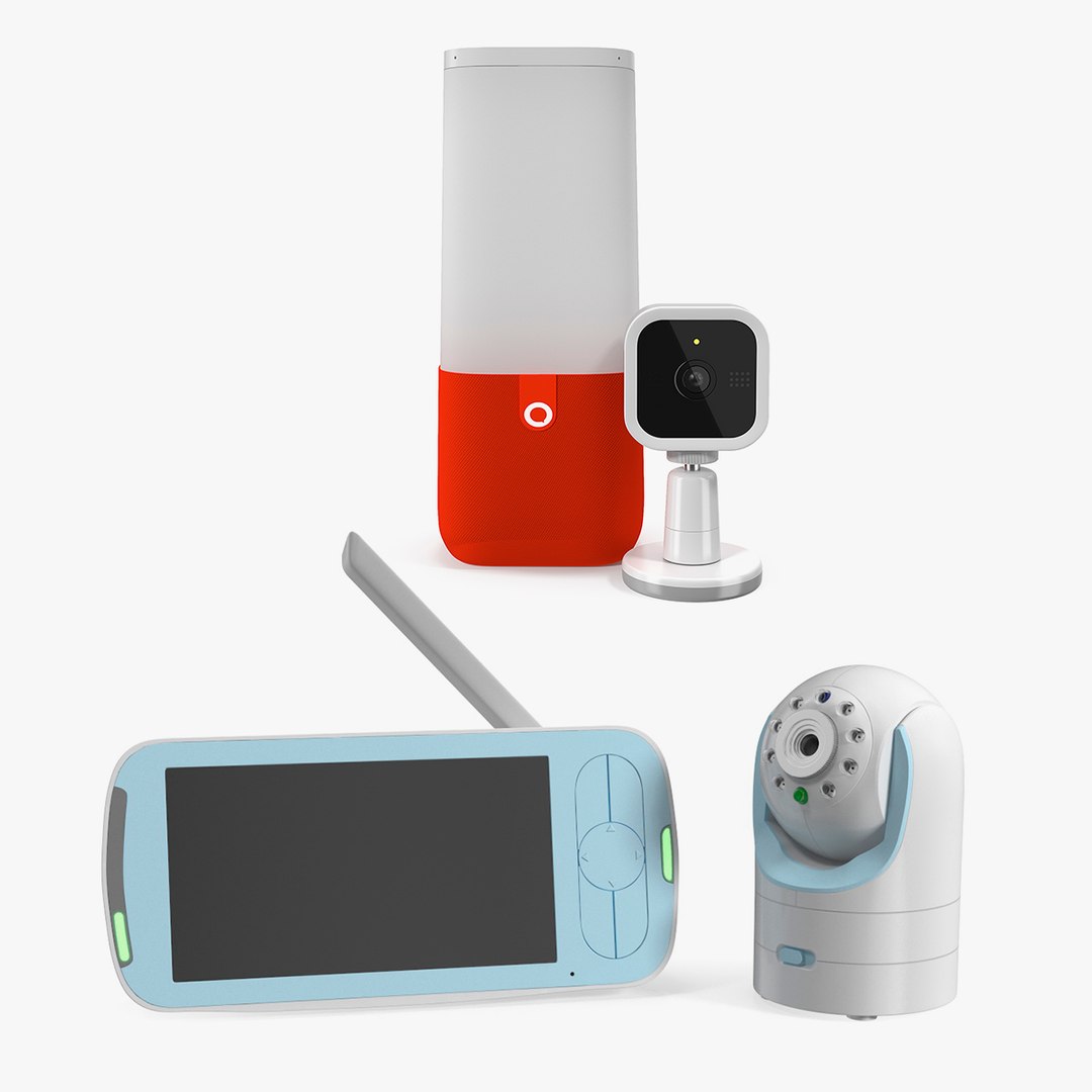 Baby Monitors Collection 3D model for industrial visualization, technical presentation, simulation, product rendering, and animation