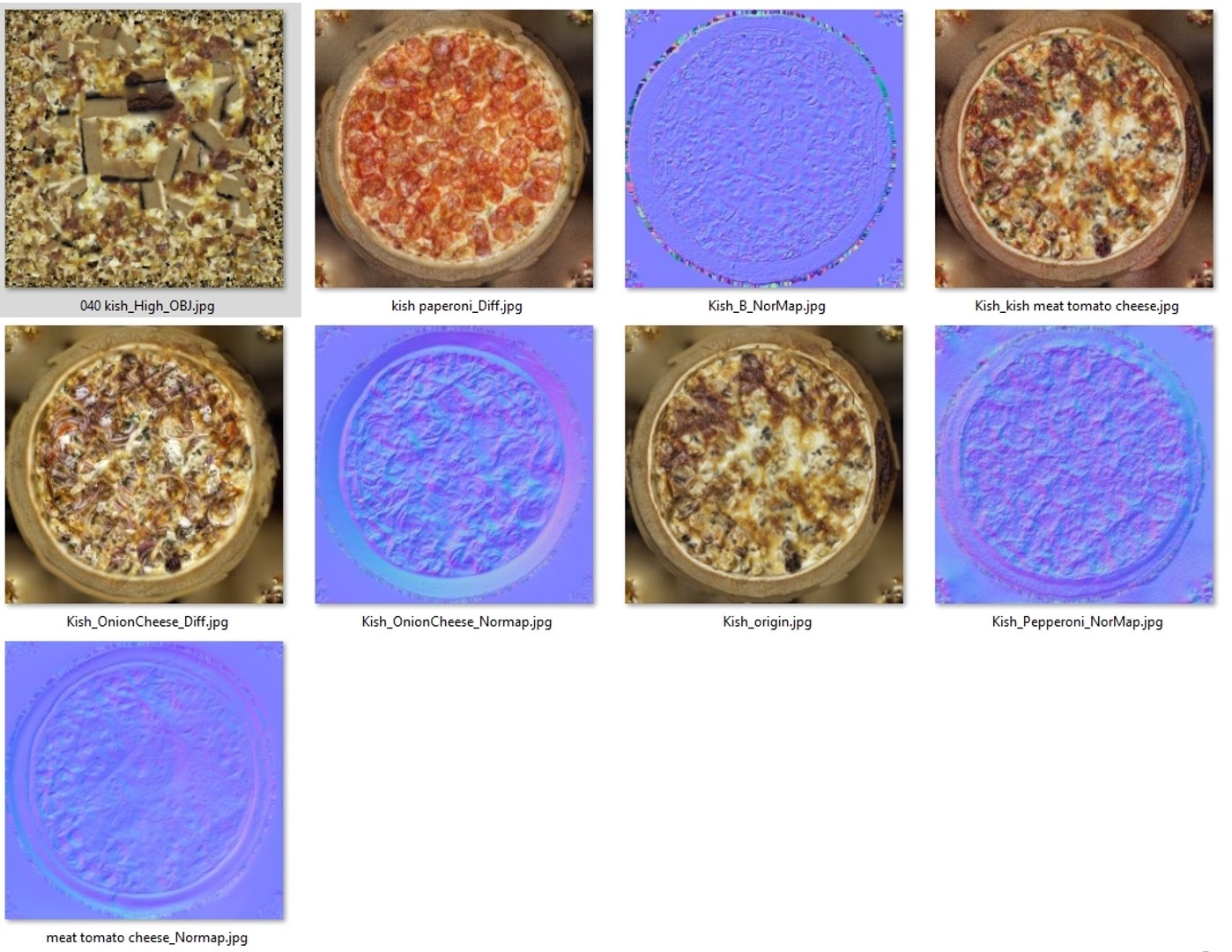 3D model set of pies 3d scan and optimized versions https://p.turbosquid.com/ts-thumb/L0/NnmM9u/hG/040kishd_uv/jpg/1761020315/1920x1080/fit_q87/009fa598e3411701942168bbbc381754aa0016bd/040kishd_uv.jpg