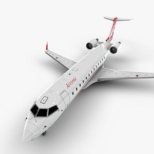 georgian airways bombardier crj 3D model