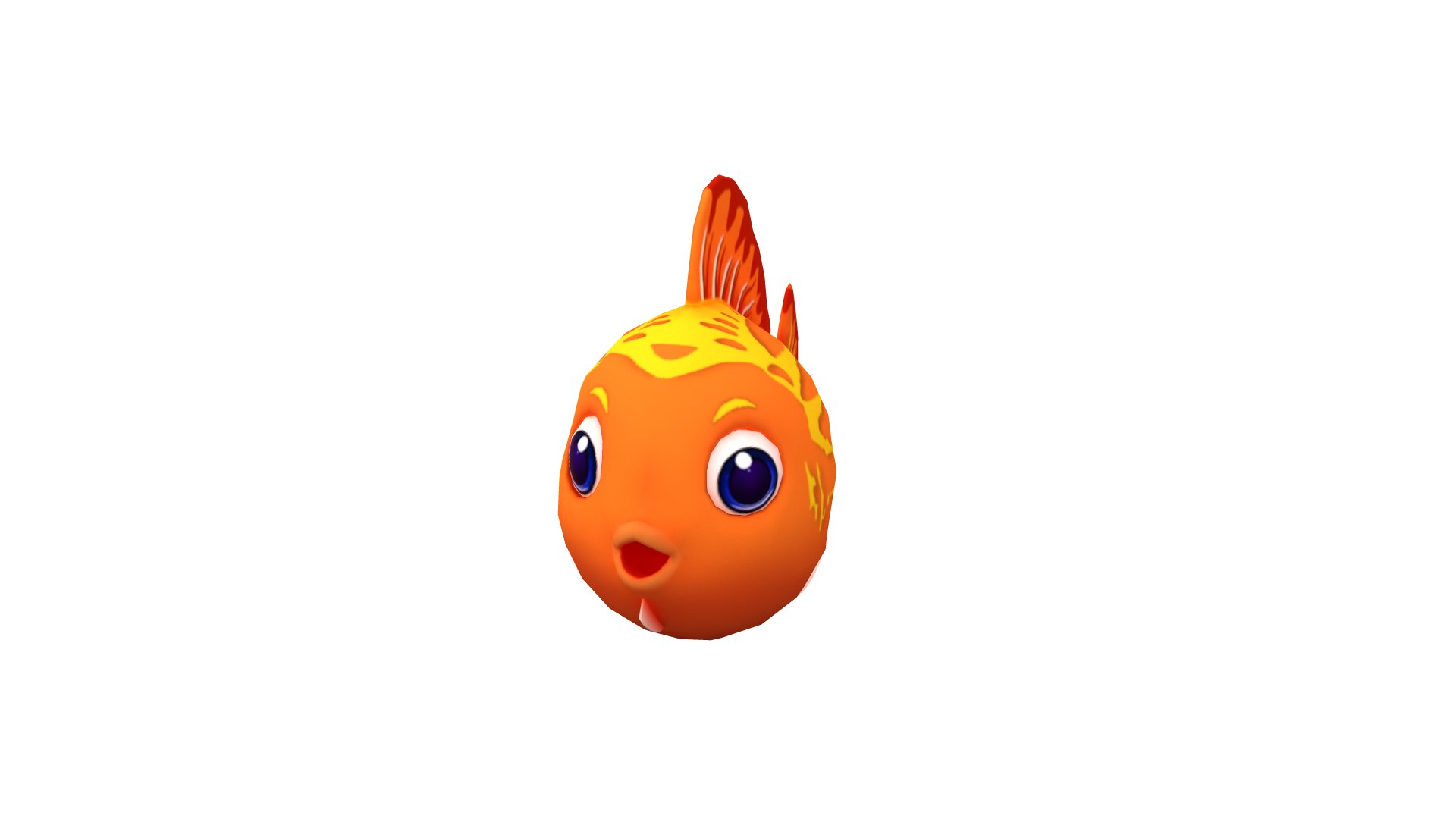 Red Lyretall Molly Fish Toon 3D - TurboSquid 1586041