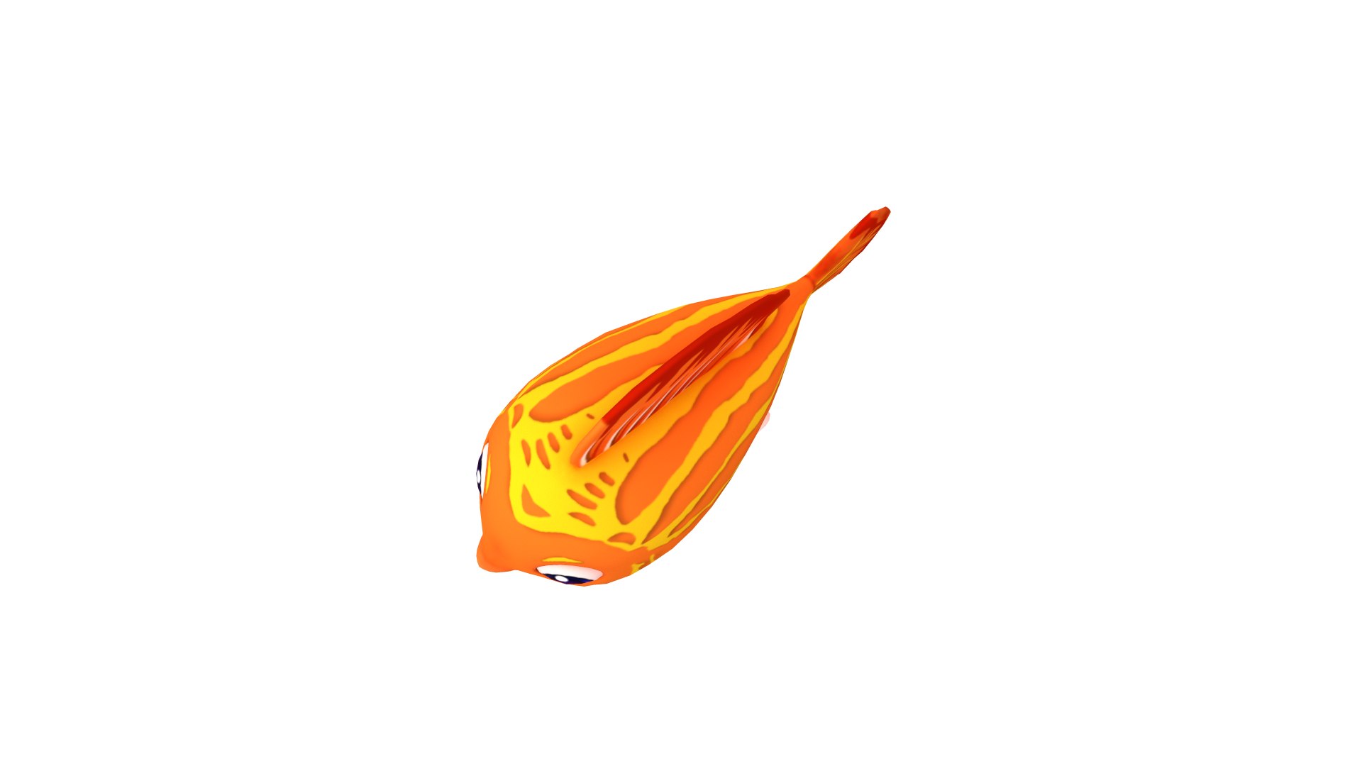 Red Lyretall Molly Fish Toon 3D - TurboSquid 1586041
