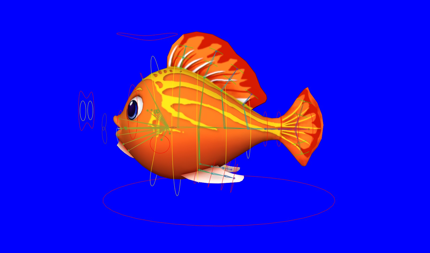 Red Lyretall Molly Fish Toon 3D - TurboSquid 1586041