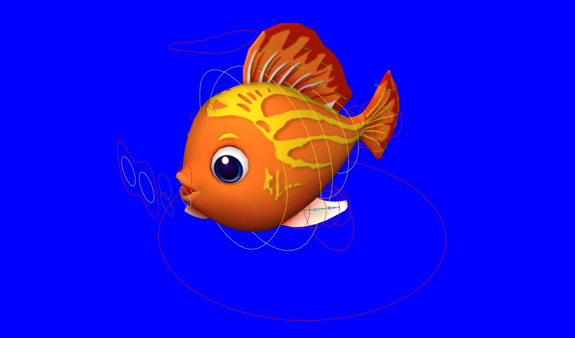 Red Lyretall Molly Fish Toon 3D - TurboSquid 1586041