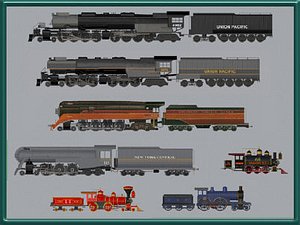 3d model trains set res