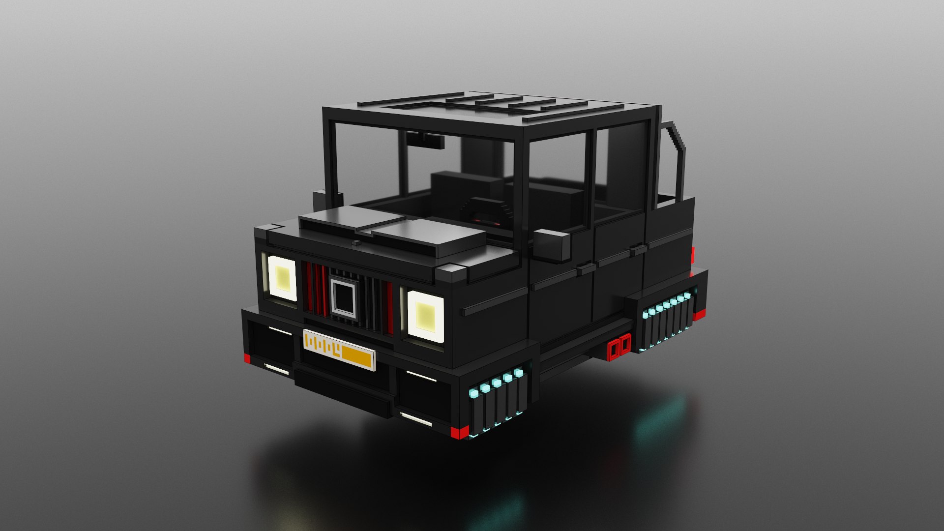 Voxel 3D Model 0004 Cute Flying Car model - TurboSquid 1989359