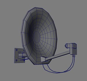 satellite dish 3d obj
