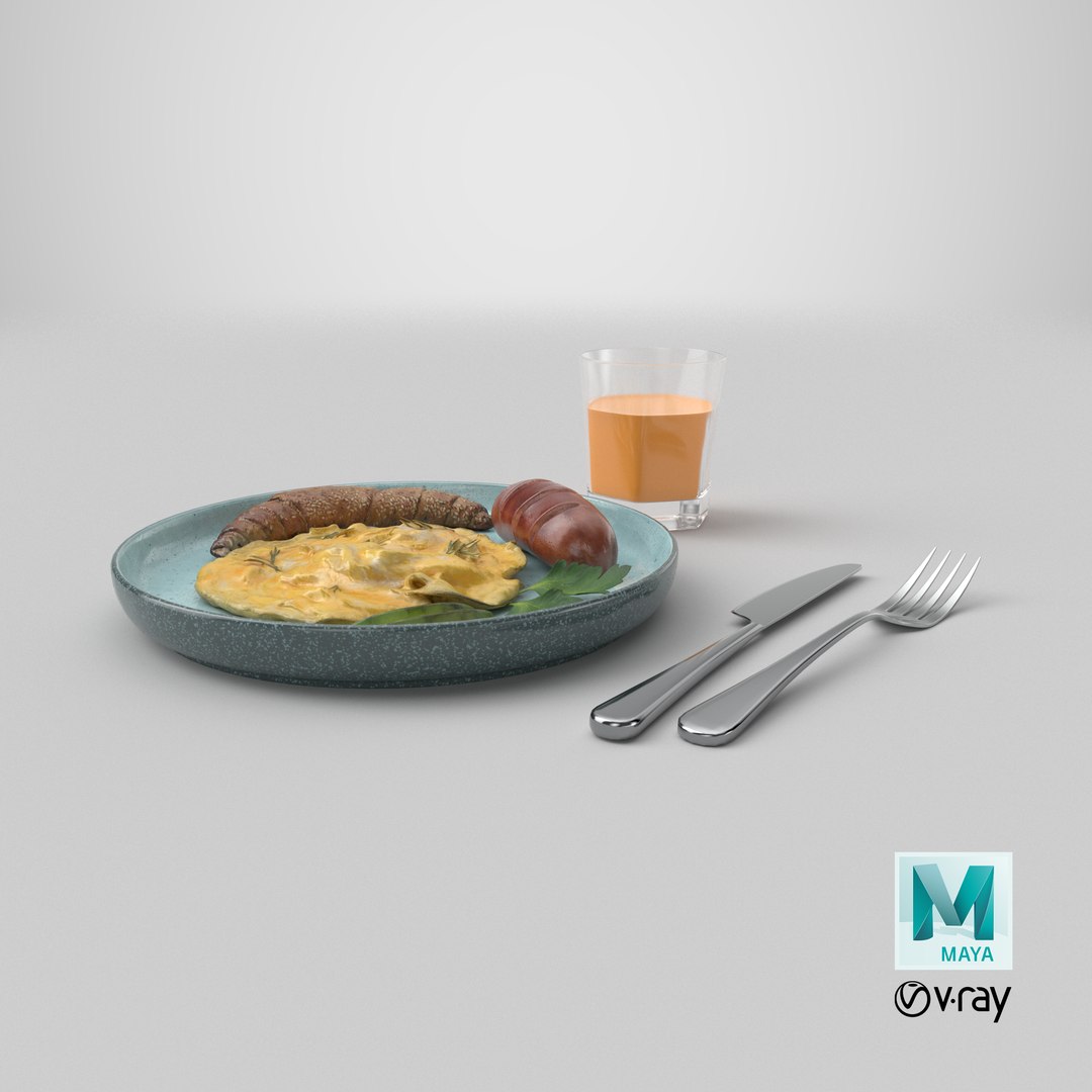 Breakfast with omlette sausage and juice 3D model https://p.turbosquid.com/ts-thumb/L0/cklDae/qs/stemcell_maya_vray_render/png/1784037134/1920x1080/fit_q87/dee1ba44b95a7743dd27750456b5c5d009c4888f/stemcell_maya_vray_render.jpg