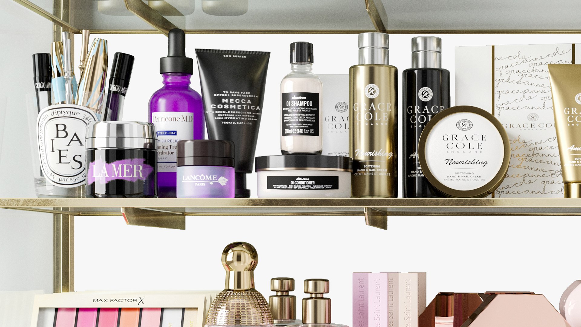 3D Rack With Cosmetics And Care Products In A Beauty Salon Model ...