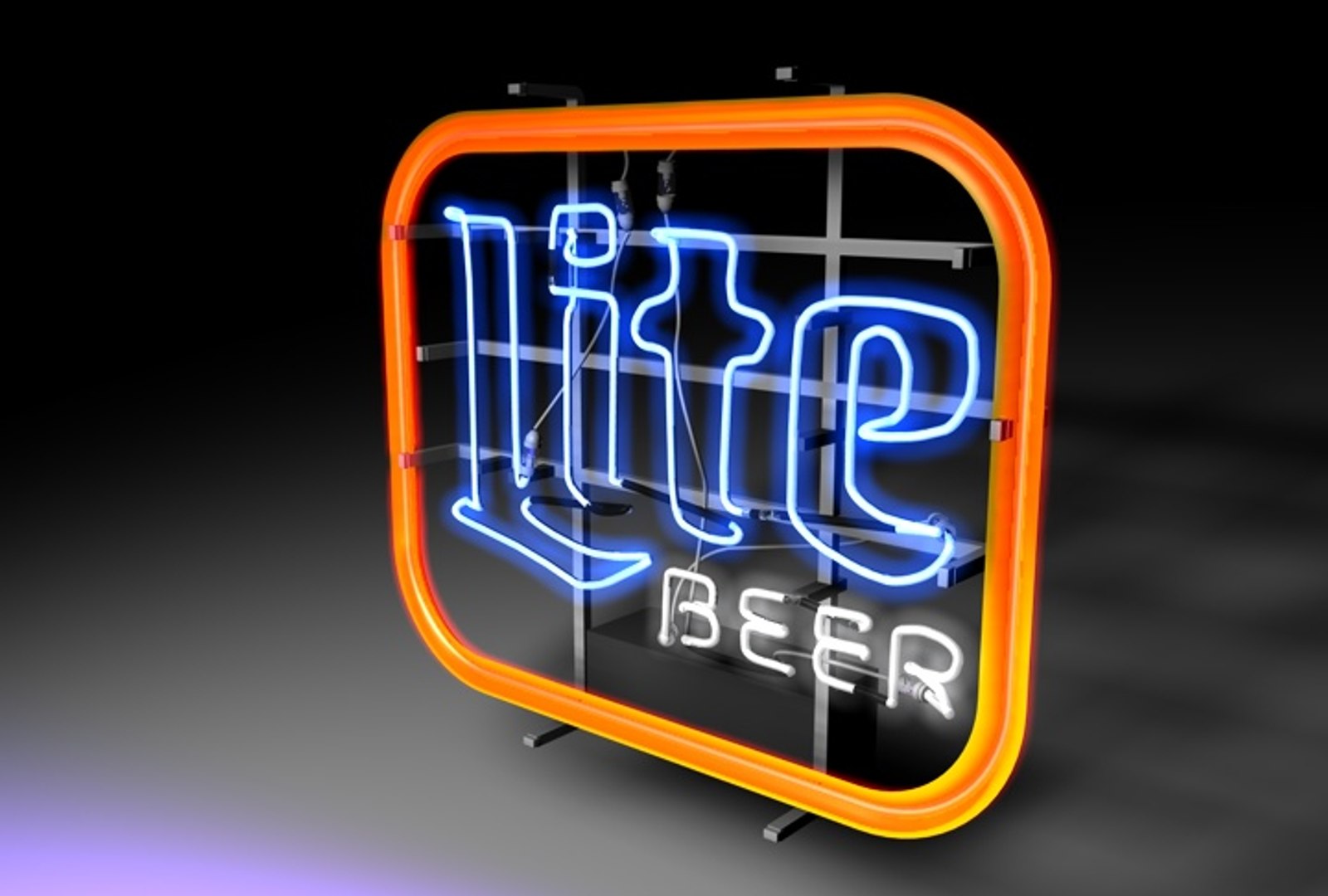 C4d Lite Beer Neon Sign