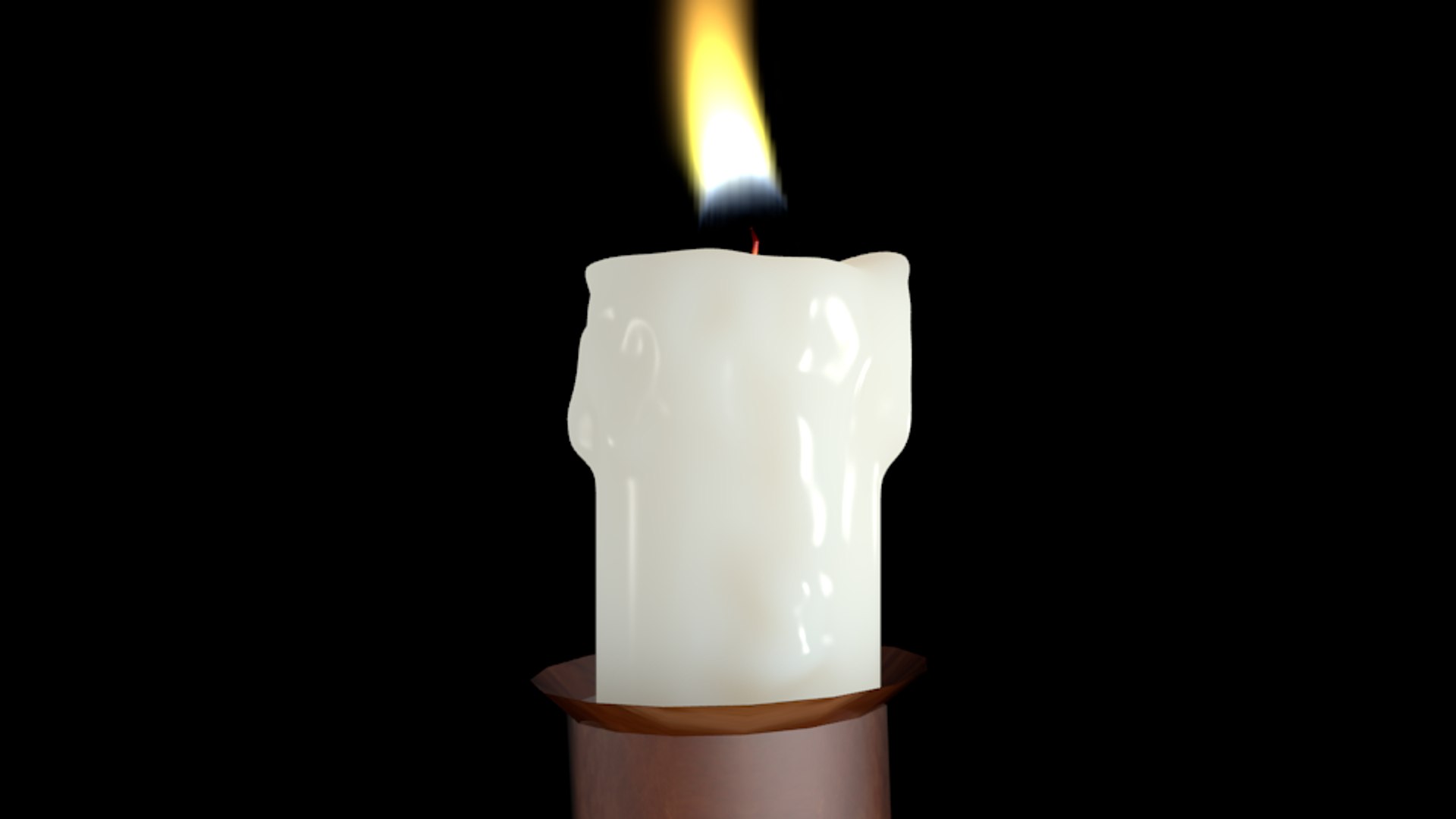Realistic Candle Flame Animation 3d Blend