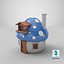 Schlümpfe Haus | Low Poly GameReady