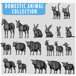 3D 19 Domestic Animal Colection