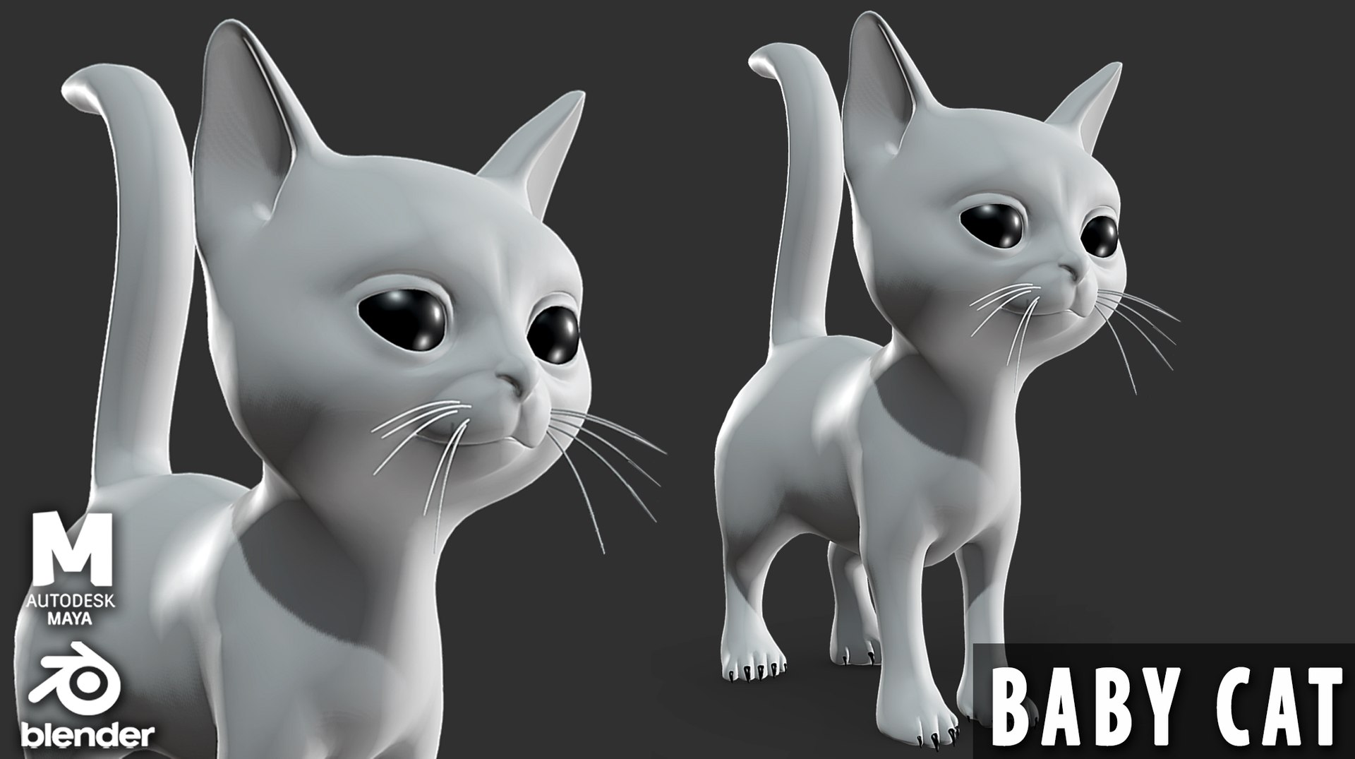 3D 19 Domestic Animal Colection https://p.turbosquid.com/ts-thumb/L0/jVFNxQ/qp/babycat/jpg/1716879044/1920x1080/fit_q87/f9c9bd2e01df2ae233b89b8820f8370487ff73b6/babycat.jpg