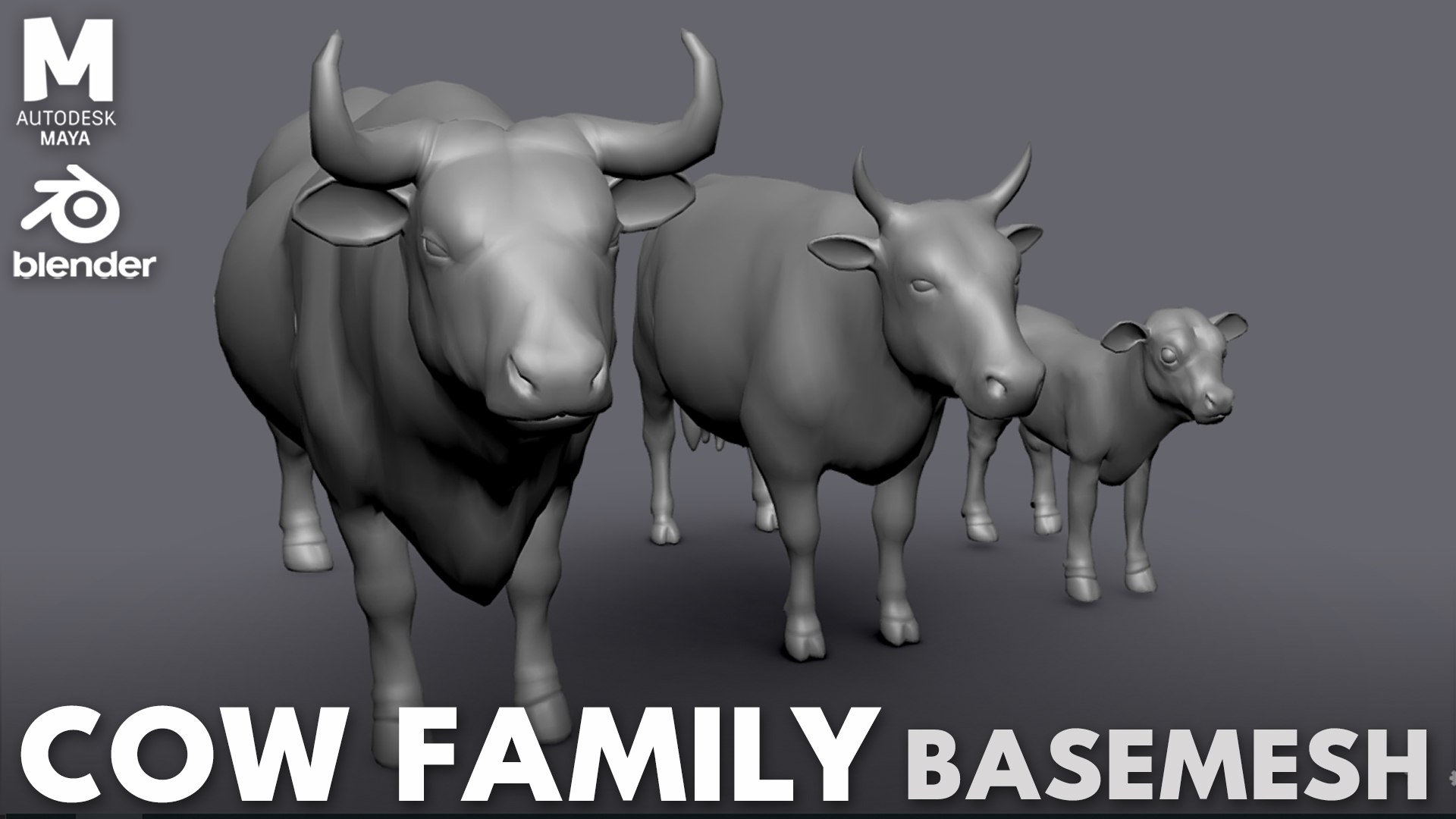 3D 19 Domestic Animal Colection https://p.turbosquid.com/ts-thumb/L0/jVFNxQ/vF/cowfamily1/jpg/1716879046/1920x1080/fit_q87/5092bdc4e2cdc2a8d2706a0e2cb4663c4345d8f8/cowfamily1.jpg