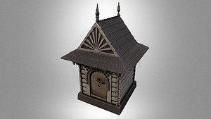 3D model Antique Clock 3D Vintage for videogames