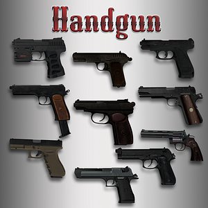 Animated Hand Gun Pack with Hands