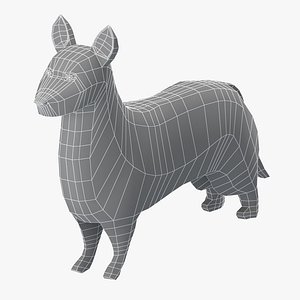 base mesh cardigan corgi 3D model