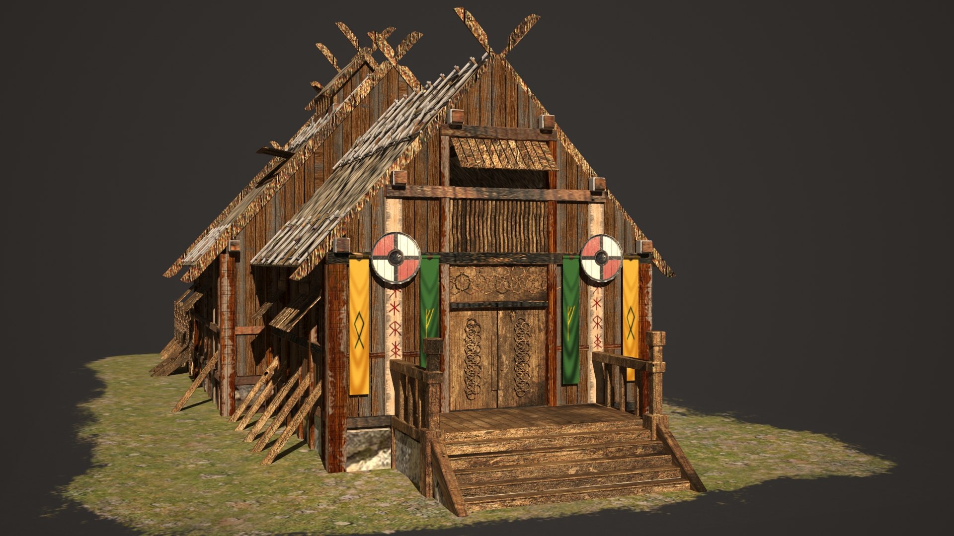 Medieval Viking House 3D Model TurboSquid 1498645