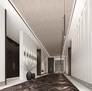 28 Elevator Lobby - CORRIDOR - HALL model