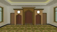 Mosque inside moslem prayer