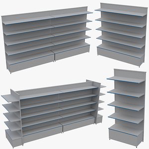 Supermarket Shelves 3D model