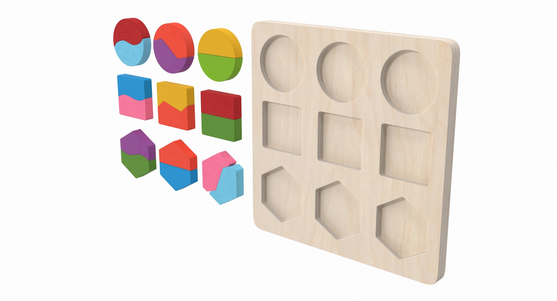 Wood Puzzle V3 3D - TurboSquid 1610833