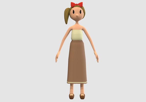 3D classic cartoon girl