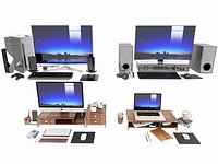Office Desk Computer Setups Collection Pack